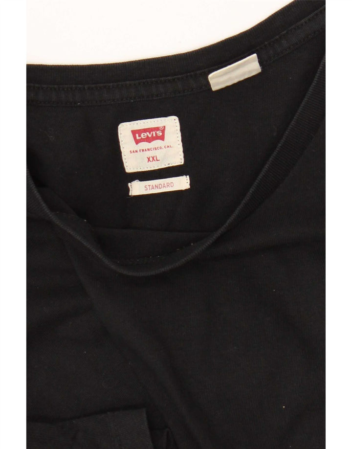 Женская футболка обычного кроя Levi's, топ 2XL, черная