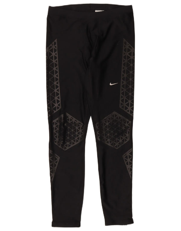 Мужские леггинсы Nike Dri Fit XL, черные, полиэстер с геометрическим рисунком