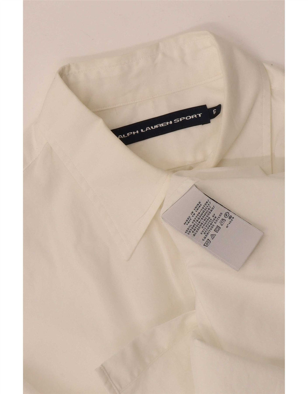 Женская рубашка Ralph Lauren US 6, средний размер, белый хлопок, хлопок