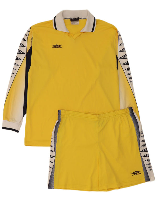 Мужской комплект из 2 предметов с графикой Umbro XL, желтый полиэстер с цветными блоками
