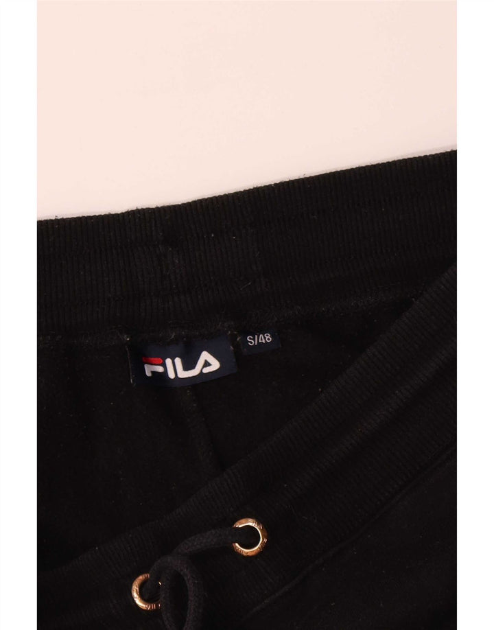 Мужские спортивные брюки Fila, джоггеры, маленькие, черные, из полиэстера