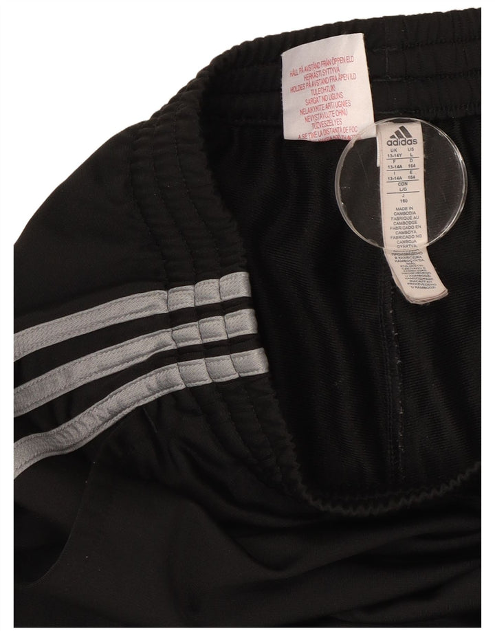 Спортивный костюм Adidas для мальчиков, брюки для бега, 13-14 лет, черный полиэстер