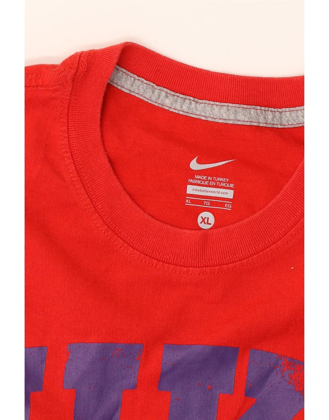 Мужская футболка с рисунком NIKE XL, красная