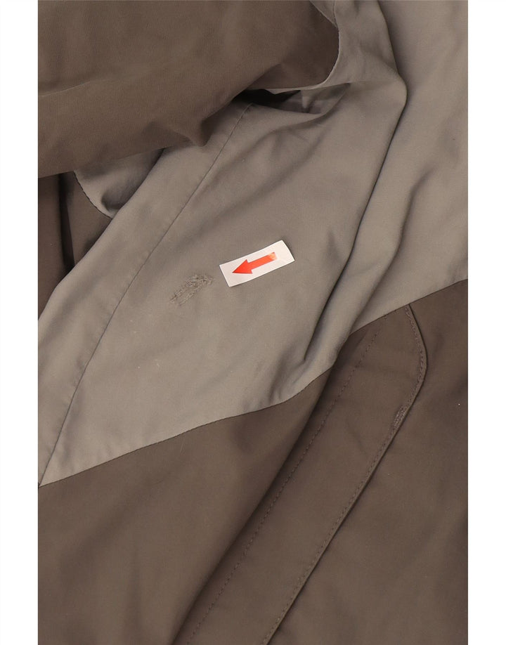 Мужская непромокаемая куртка Adidas UK 40, большая серая, нейлон с цветными блоками