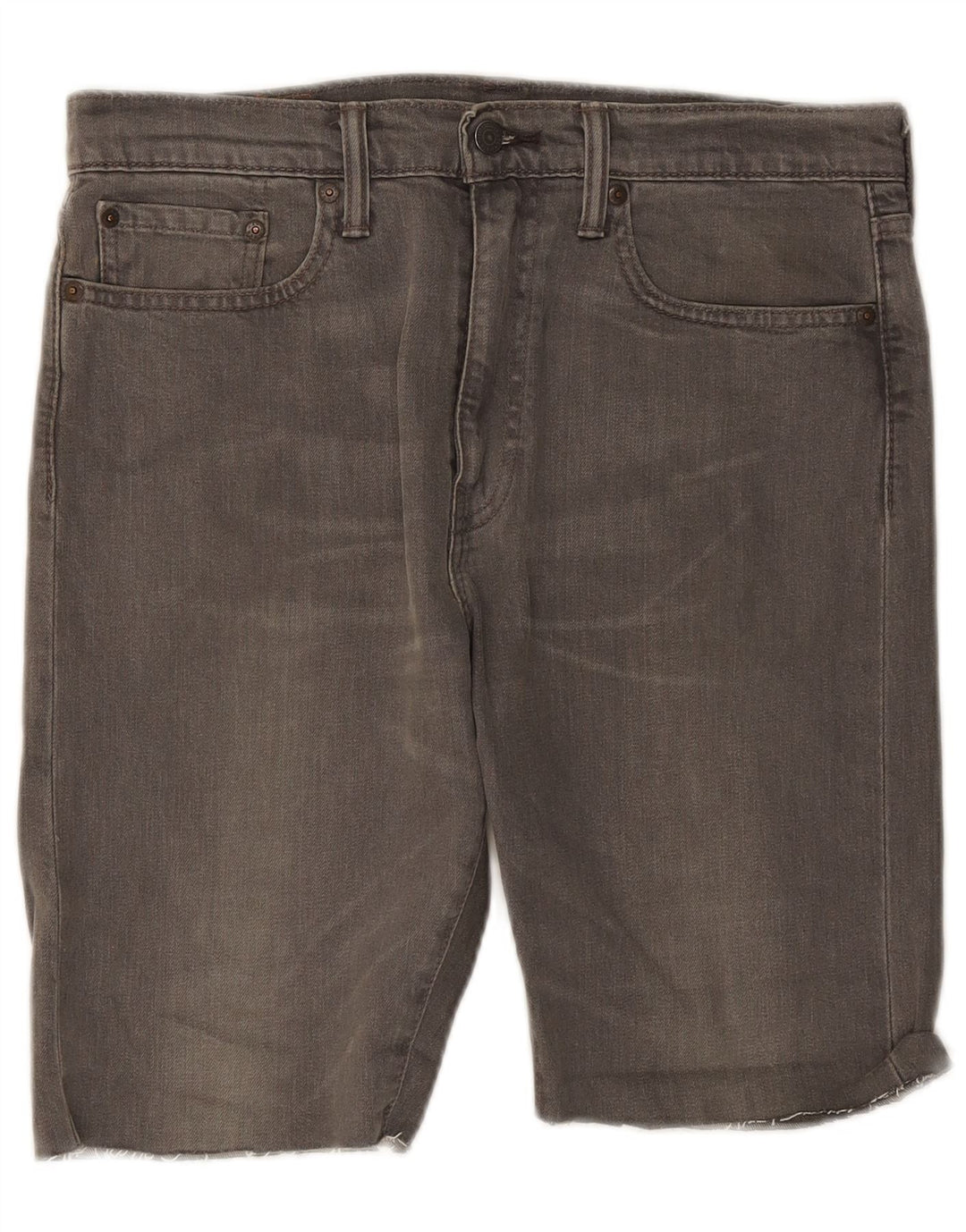 Мужские джинсовые шорты Levi's 522 W32, хлопок среднего серого цвета