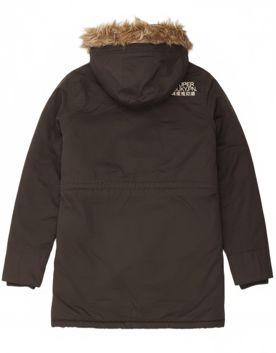Мужская парка Superdry с капюшоном и рисунком UK 38, средний серый полиэстер