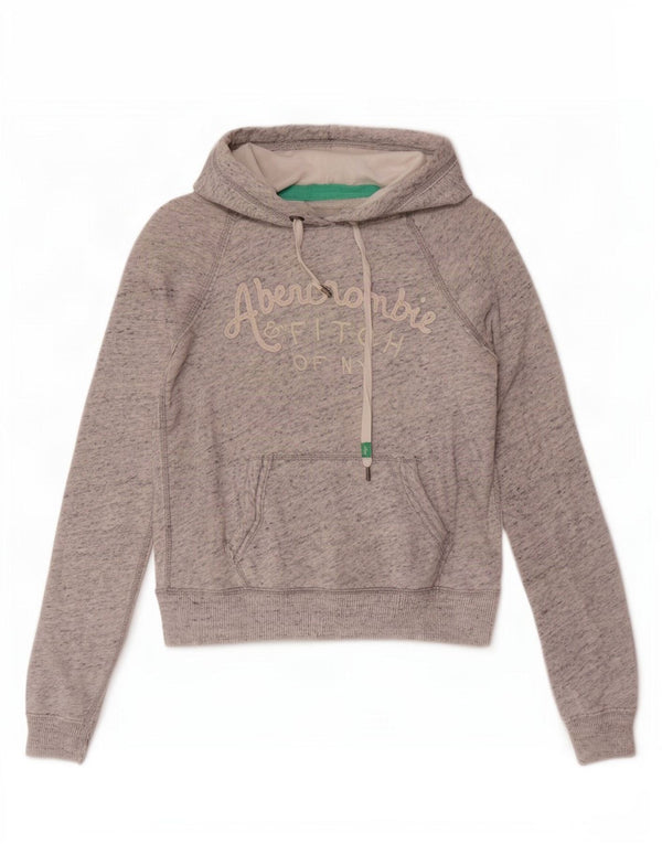 Женский джемпер с капюшоном с рисунком Abercrombie & Fitch UK 6 XS, серый в крапинку