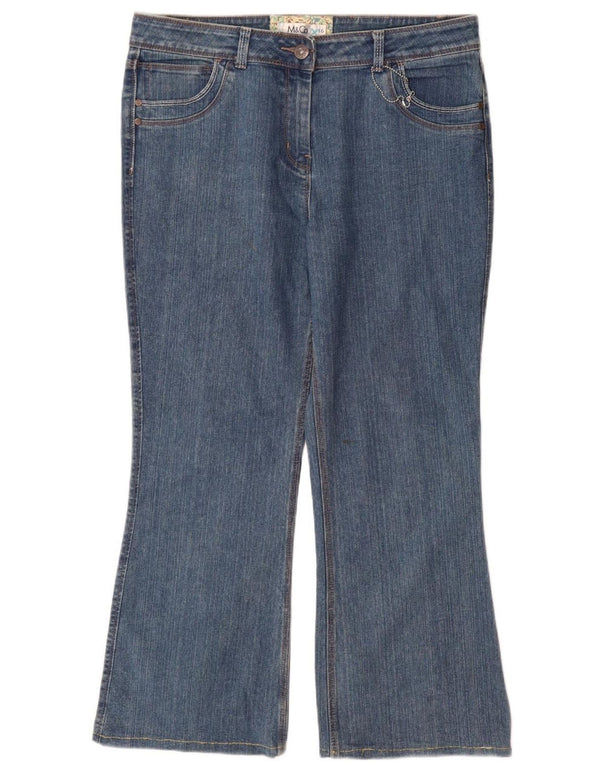 Женские джинсы Bootcut M&Co UK 16, большие размеры W34 L29, синие, хлопок