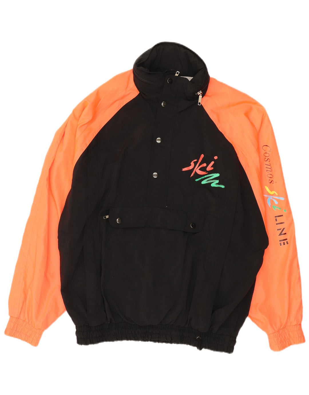 COSMOS Мужская ветровка свободного покроя с графическим рисунком UK 36, маленькая черная