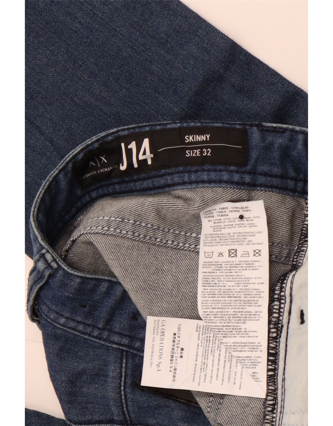 ARMANI EXCHANGE Женские джинсы скинни J14 W32 L31 Синий хлопок