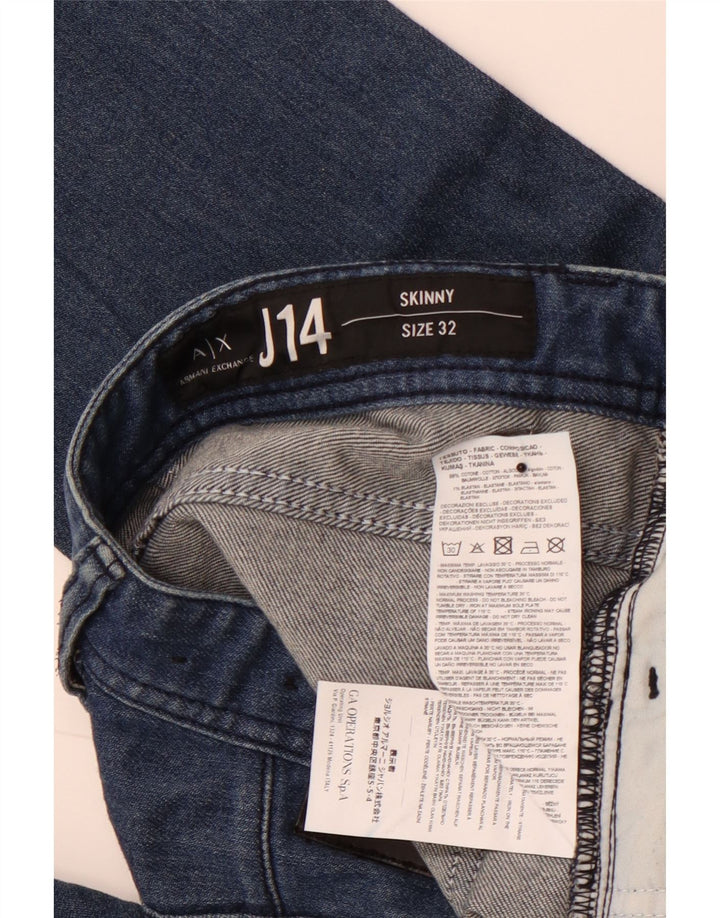 ARMANI EXCHANGE Женские джинсы скинни J14 W32 L31 Синий хлопок
