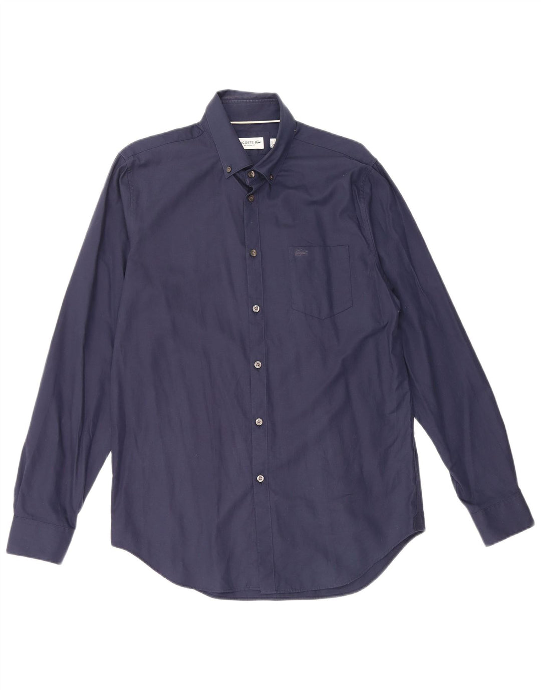 Мужская рубашка стандартного кроя Lacoste, размер 40 15 1/2, средний темно-синий хлопок