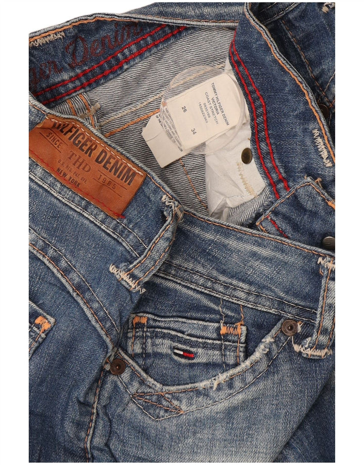 Женские прямые джинсы Tommy Hilfiger W26 L34 синие, хлопок