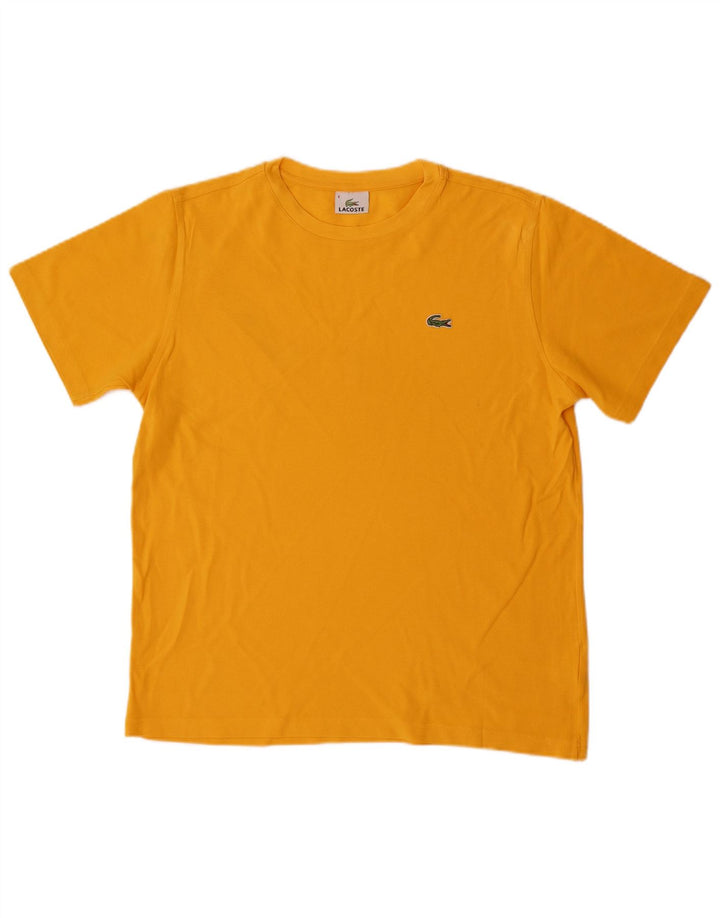Мужская футболка Lacoste, размер 4, средний желтый хлопок