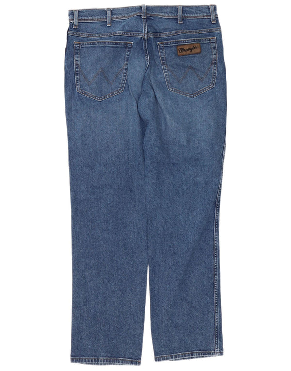 Мужские прямые джинсы Wrangler Texas W36 L32, синий хлопок