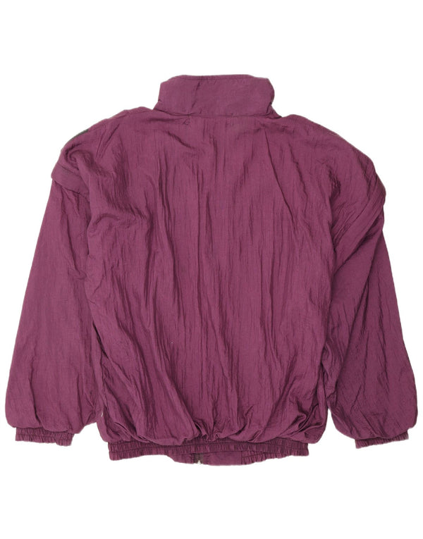 Винтажный мужской спортивный костюм, верхняя куртка 2XL, темно-бордовый, нейлоновый с цветными блоками