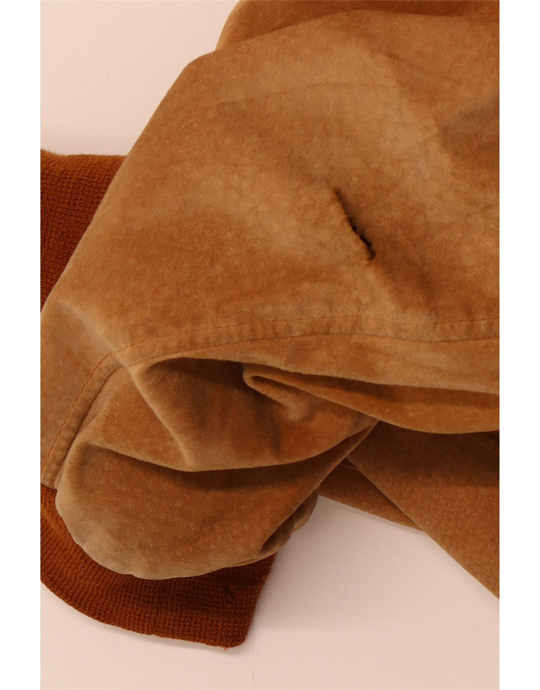 Мужской замшевый бомбер VINTAGE UK 42 XL коричневый кожаный