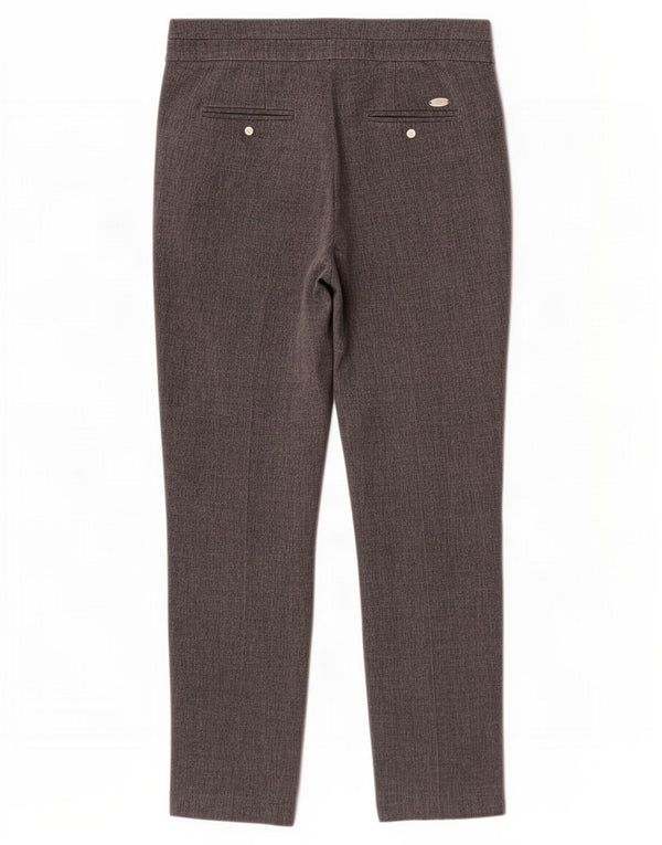 Marks & Spencer Womens High Waist Casual Trousers UK 14 Large W32 L27 Grey