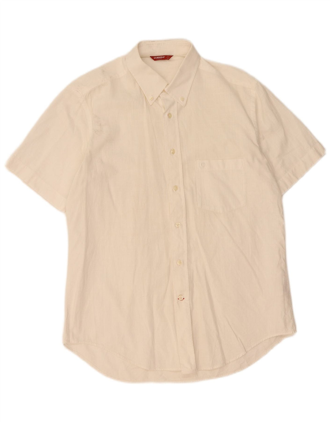 CARRERA Mens Short Sleeve Shirt Large White