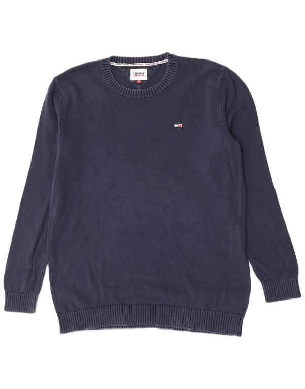Tommy Hilfiger Мужской свитер с круглым вырезом 2XL Темно-синий Классический