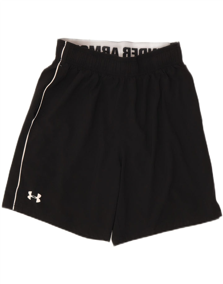 Мужские спортивные шорты с рисунком UNDER ARMOR, средний черный, полиэстер