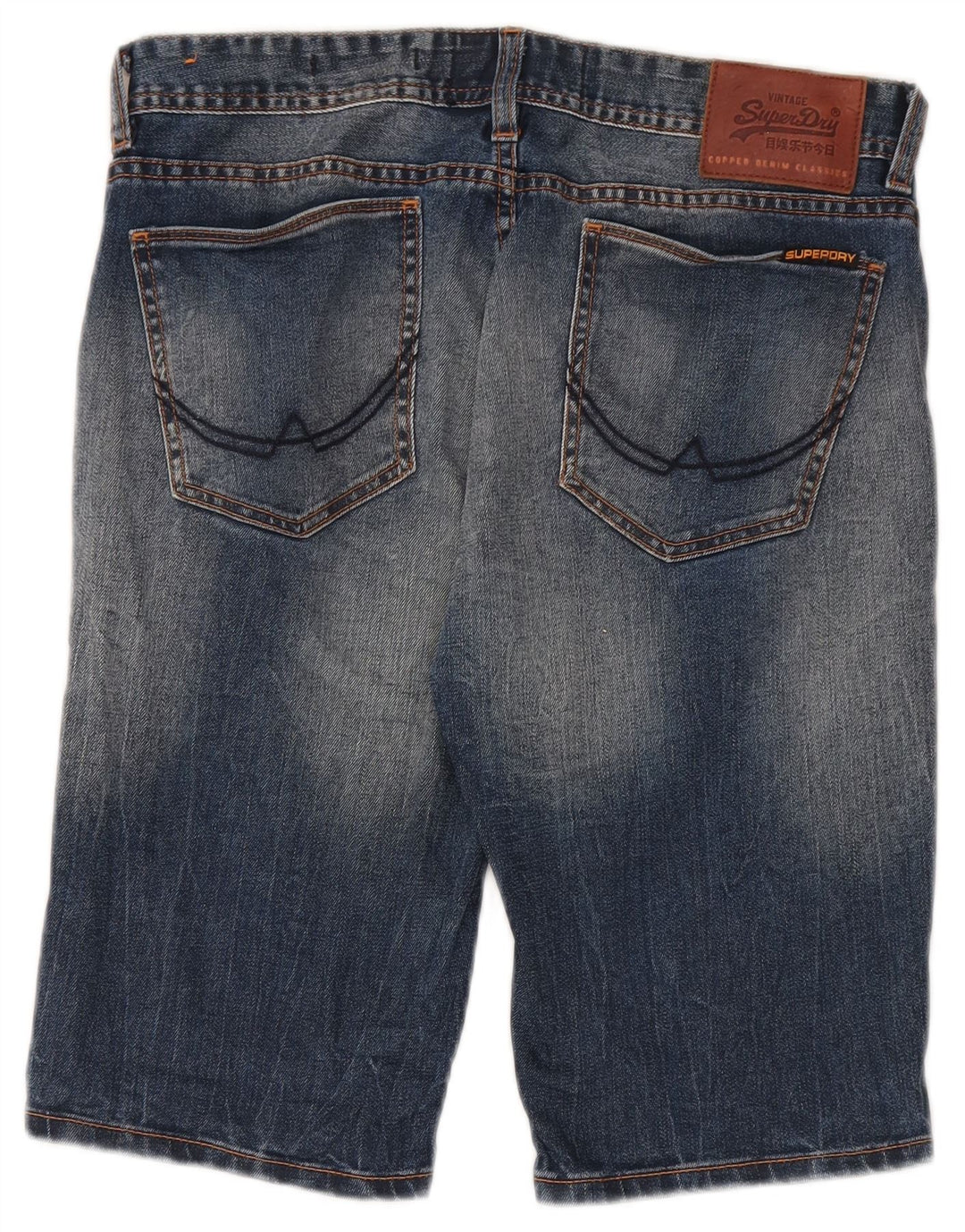 Мужские джинсовые шорты Superdry W30, средний синий хлопок