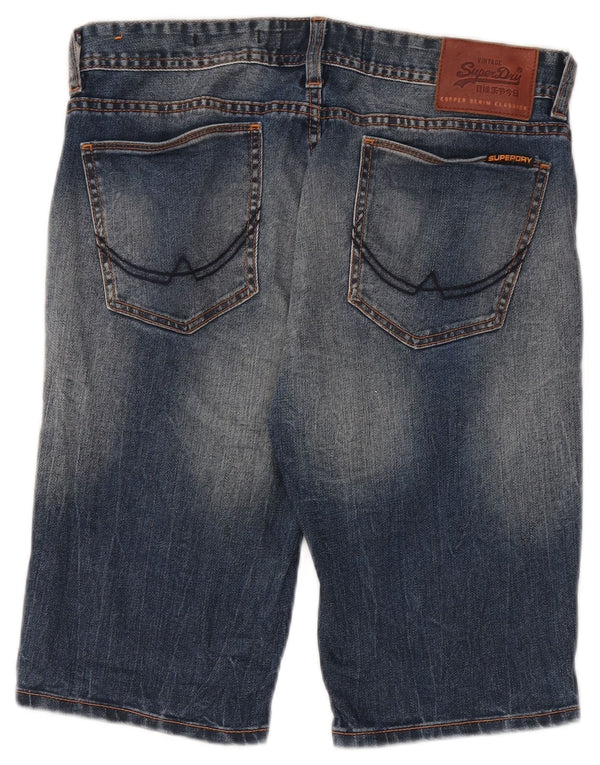 Мужские джинсовые шорты Superdry W30, средний синий хлопок