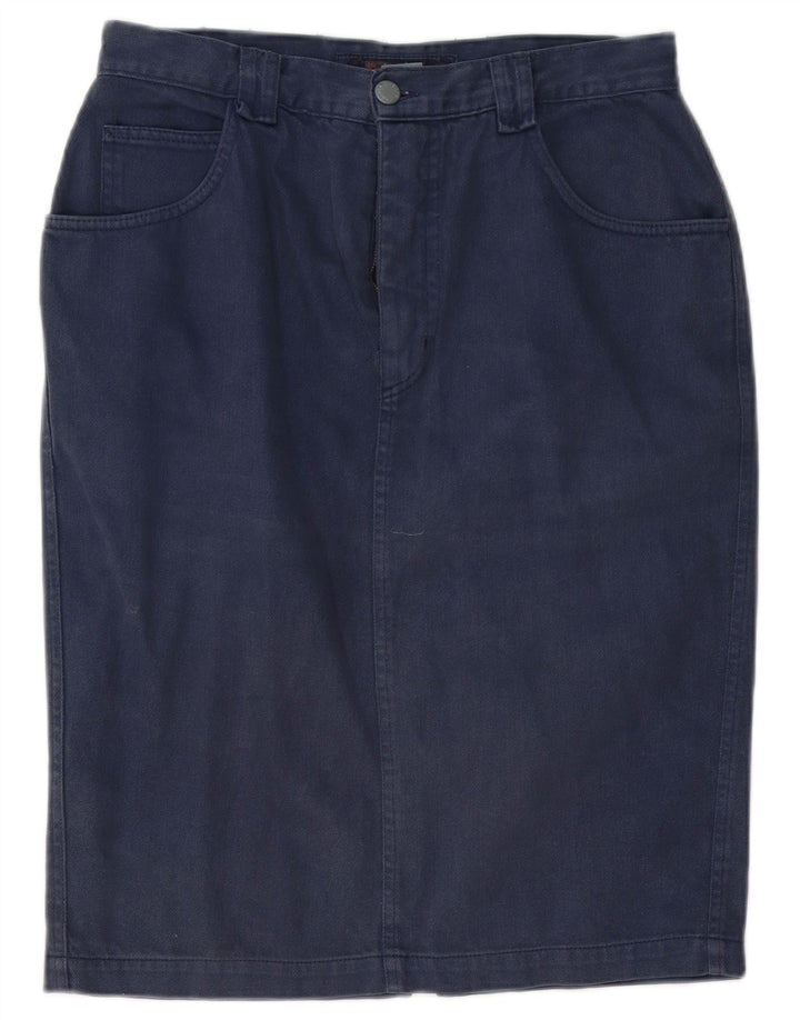 Krizia Женская юбка-карандаш W33, большая, темно-синяя, хлопок