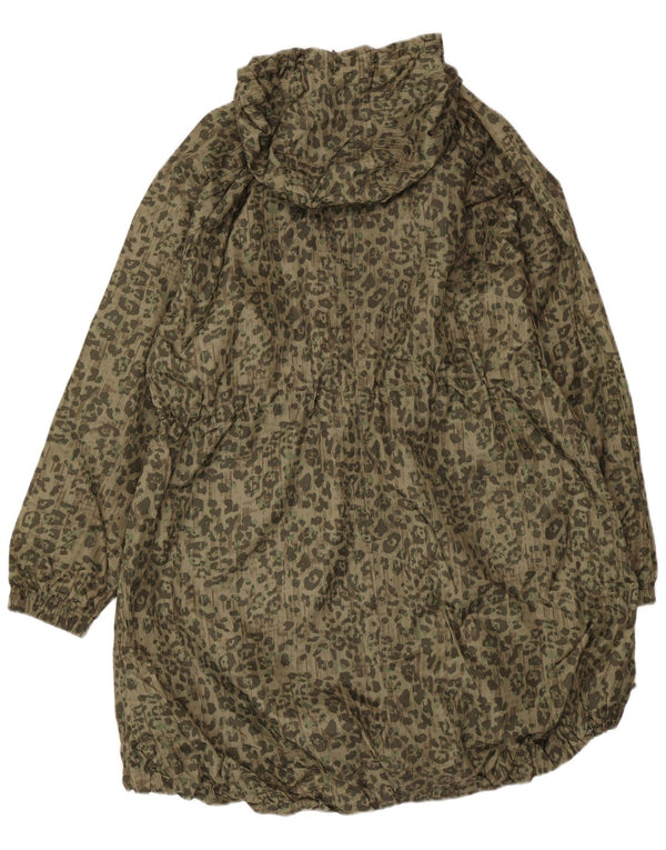 Женская парка большого размера Marks & Spencer UK 18 XL цвета хаки с животным принтом