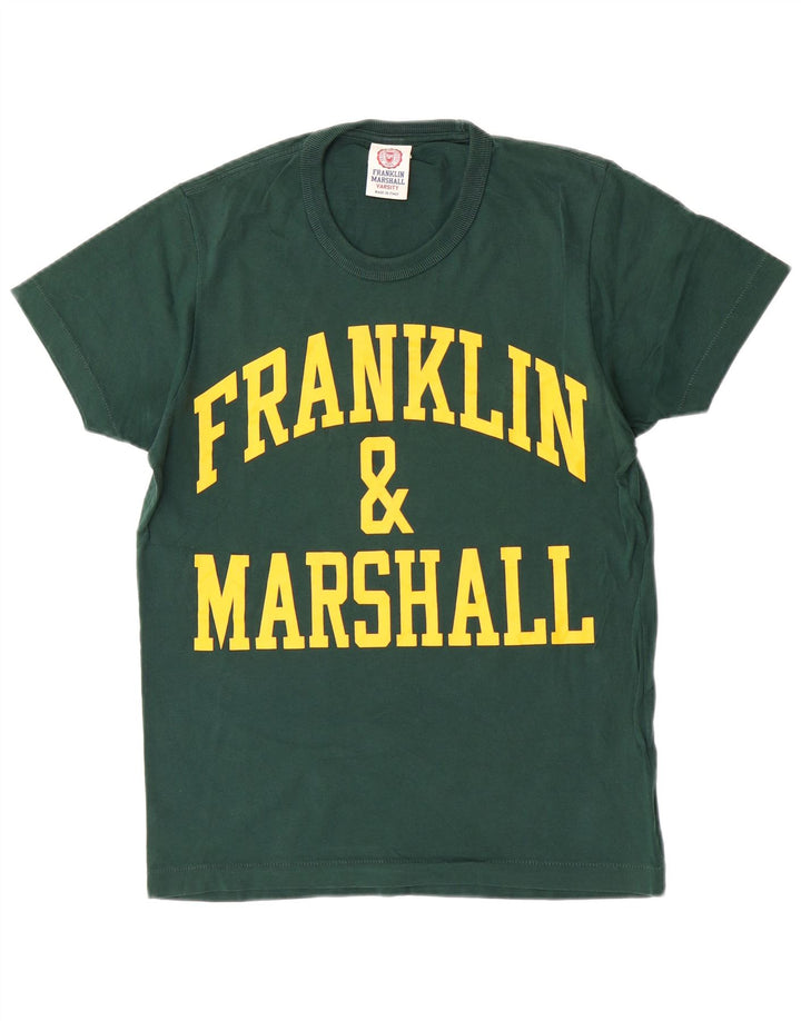 Мужская футболка с рисунком Franklin Marshall, маленький зеленый хлопок