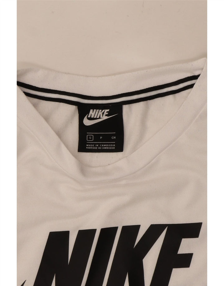 NIKE Mens Graphic T-Shirt Top Small White Vintage Nike and Second-Hand Nike from Messina Hembry 