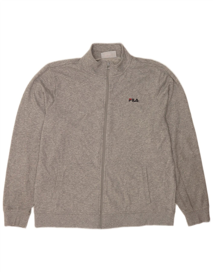 Мужской спортивный костюм Fila 2XL, серый хлопок с крапинками