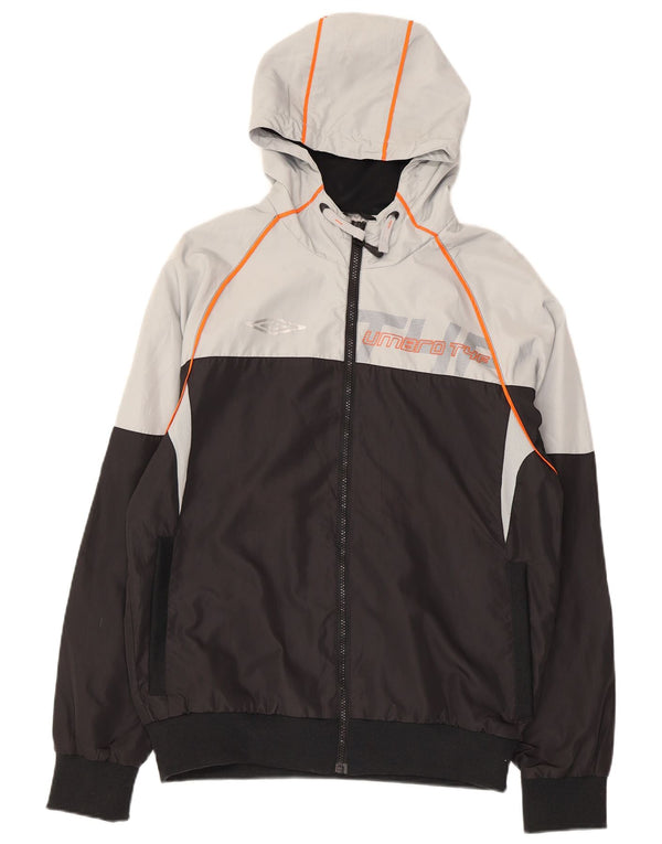 UMBRO Женский спортивный костюм с графическим рисунком, верхняя куртка UK 14, средний черный цвет с цветными блоками