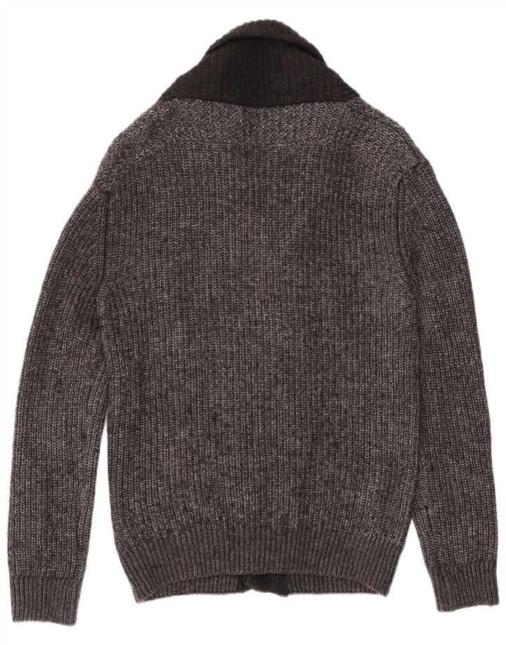 Мужской кардиган Zara, большой серый акрил в крапинку