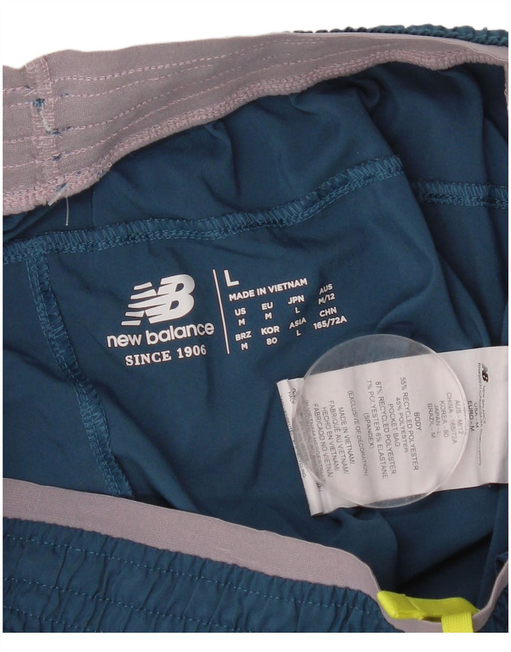 Женские спортивные шорты New Balance с графическим рисунком UK 14, средний синий полиэстер