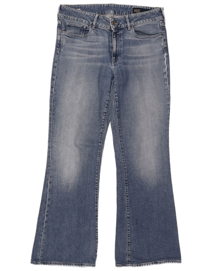 Женские джинсы Bootcut с винтовкой W28 L34, синие хлопковые