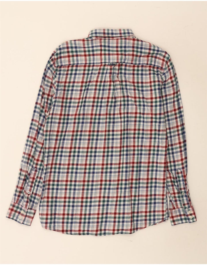 Crew Clothing Мужская фланелевая рубашка классического кроя среднего цвета в разноцветную клетку
