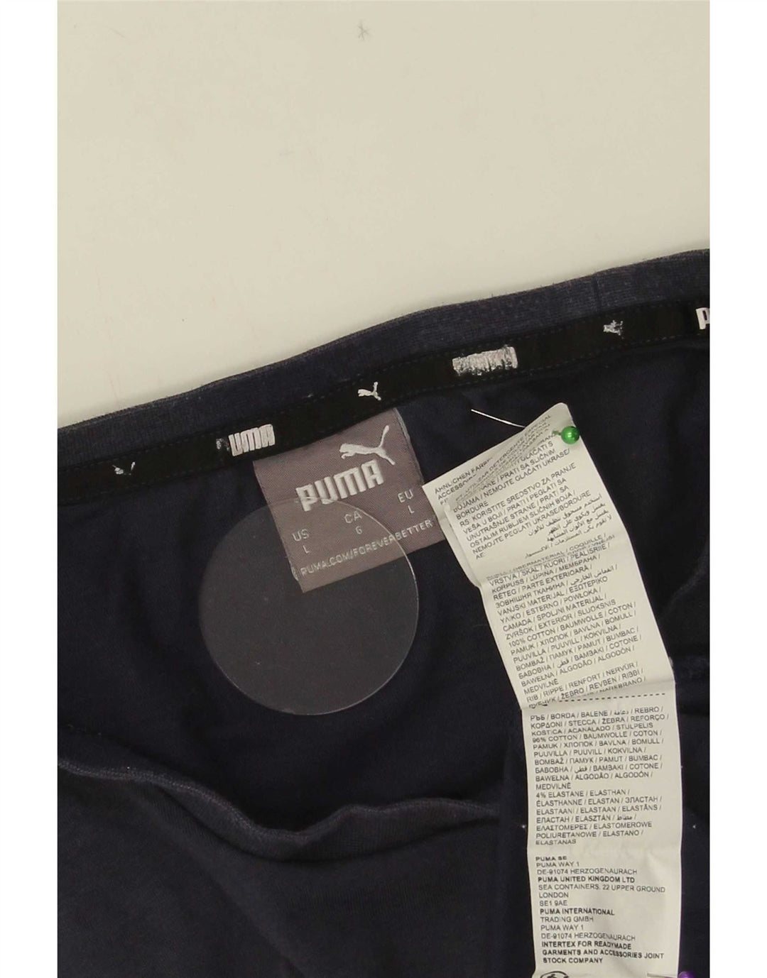 Мужская футболка Puma, большой темно-синий хлопок