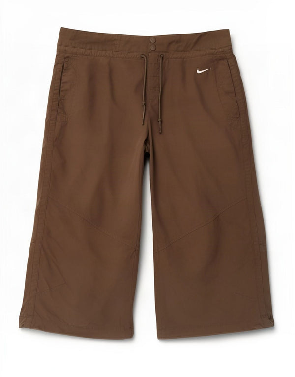 Женские капри Nike UK 8/10, маленькие W30 L20, коричневые, полиэстер
