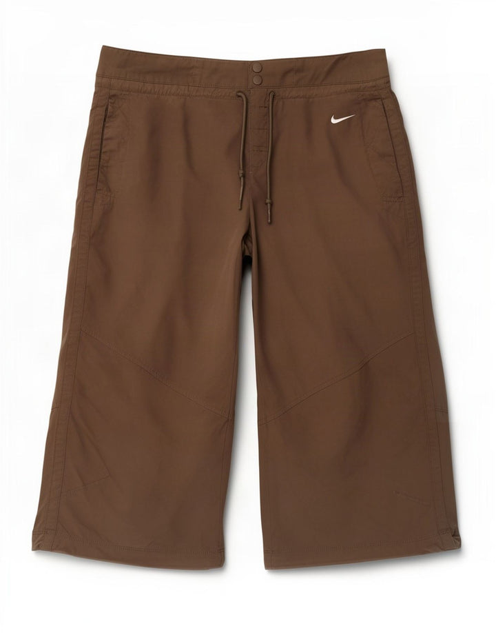 Женские капри Nike UK 8/10, маленькие W30 L20, коричневые, полиэстер