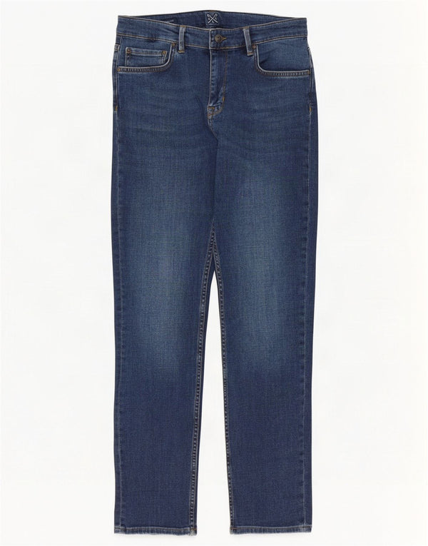 Женские прямые джинсы Crew Clothing UK 10, маленькие W30 L30, синие, хлопок