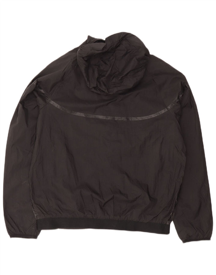 Мужская спортивная куртка с капюшоном Nike, средний черный нейлон