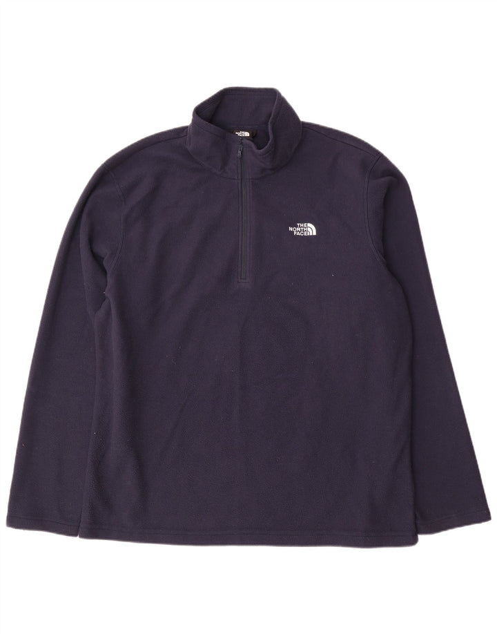 Мужской флисовый джемпер с воротником на молнии The North Face XL, темно-синий, полиэстер