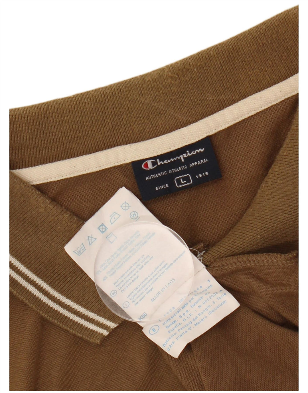 Мужская рубашка поло CHAMPION, большая коричневая, хлопок