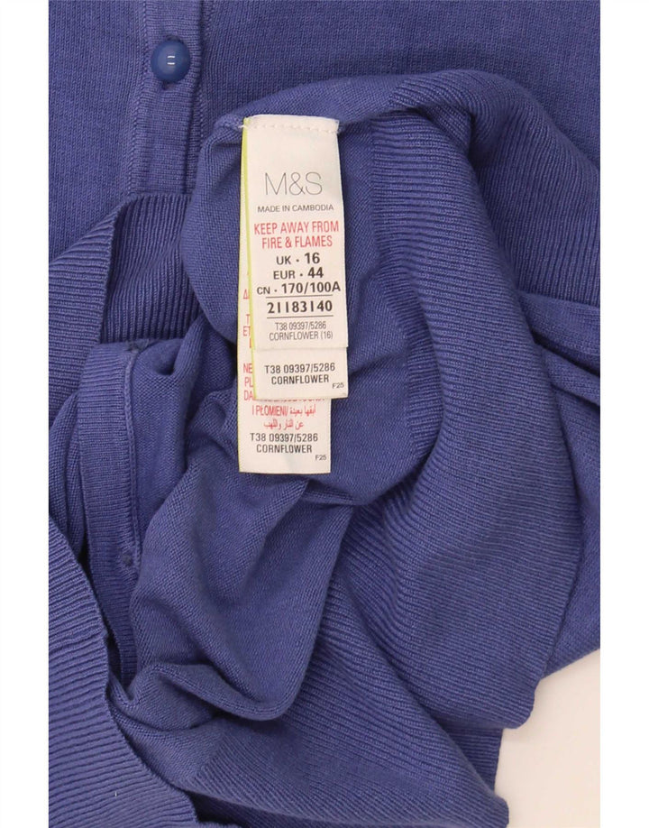 Женский кардиган Marks & Spencer UK 16, большой синий вискоза