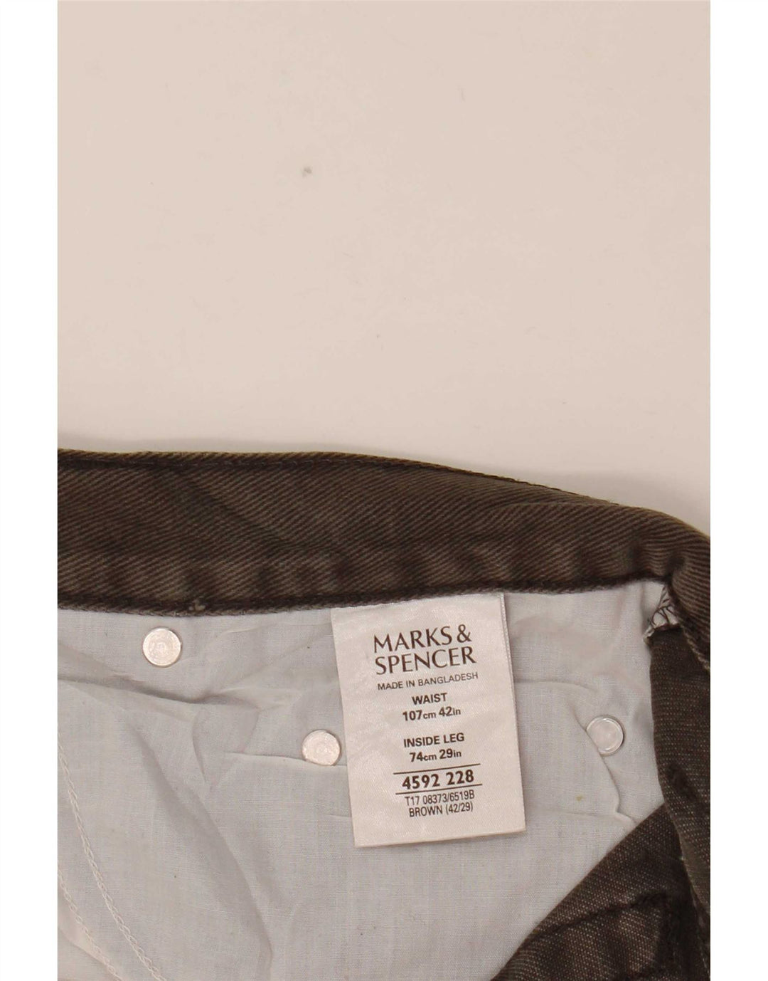 Мужские прямые джинсы Marks & Spencer Blue Harbour W42 L29, коричневые, хлопковые