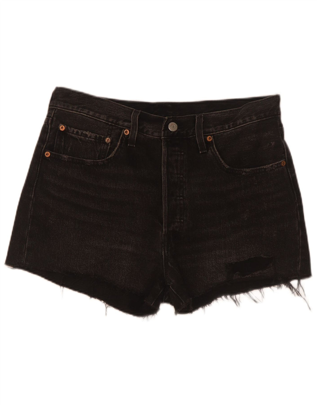 Женские джинсовые шорты Levi's 501 W30, средний черный, хлопок