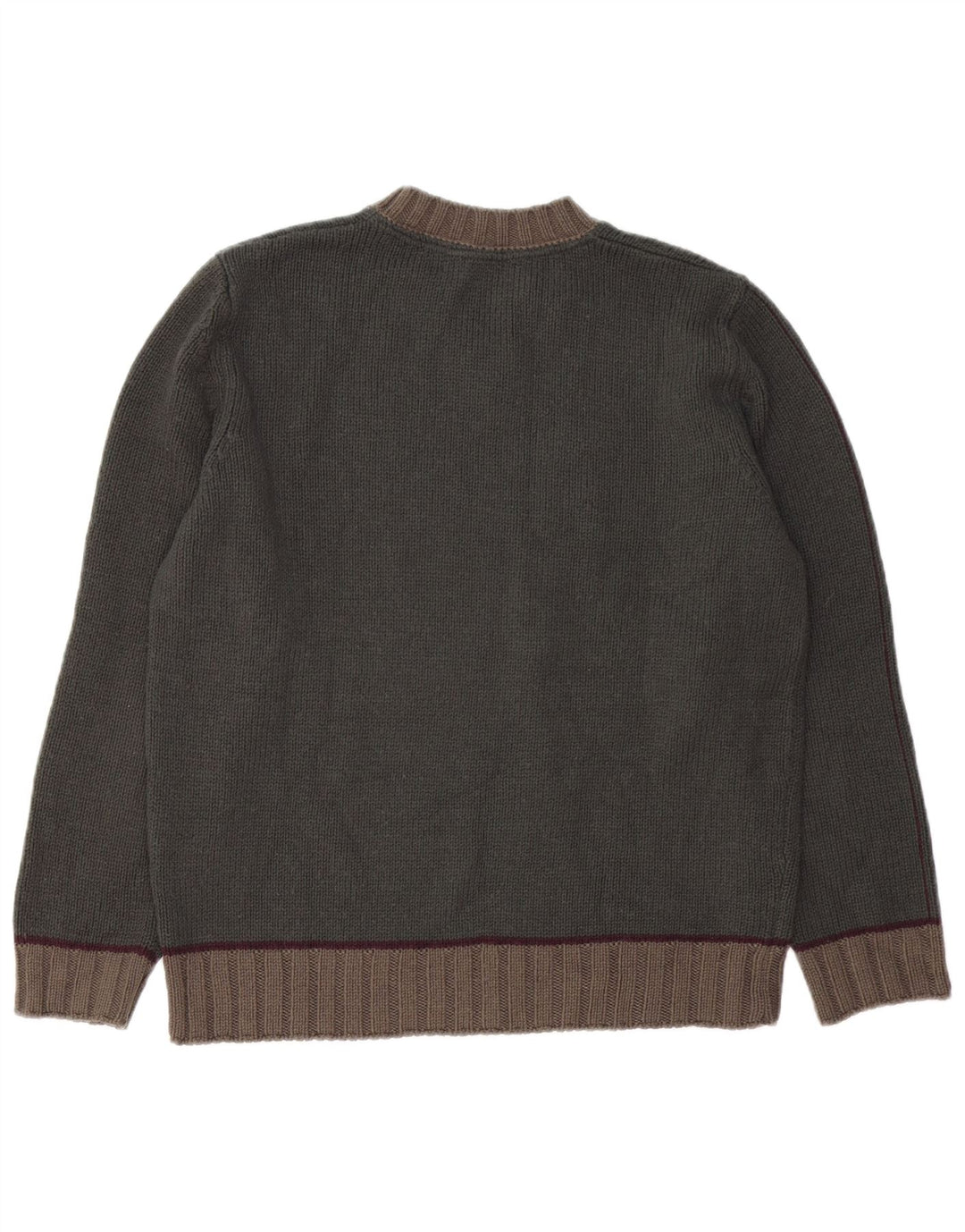 Мужской джемпер ZARA с v-образным вырезом, средний хаки, цветные блоки, акрил