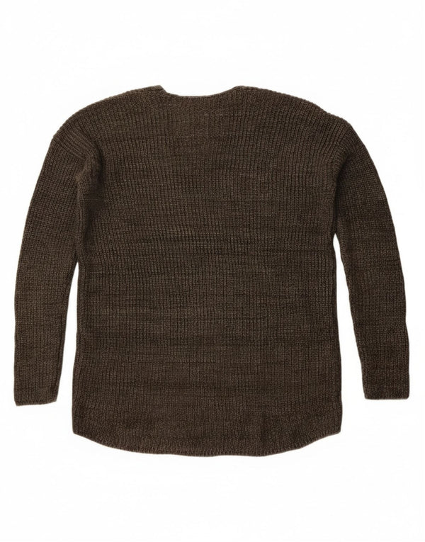 Женский свободный джемпер с v-образным вырезом Superdry UK 6 XS, хлопок цвета хаки