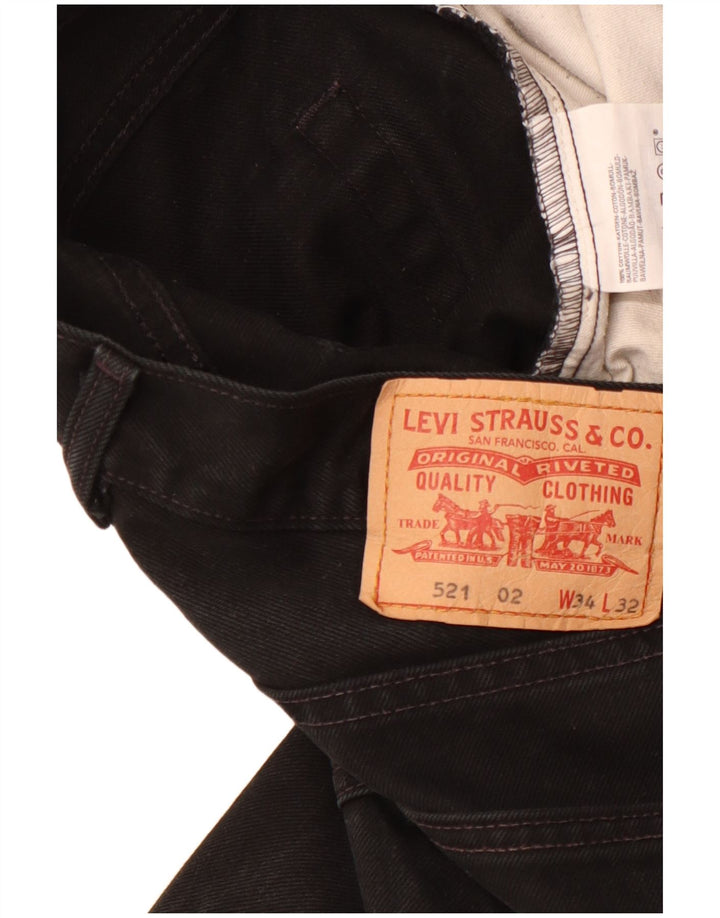 Мужские джинсовые шорты LEVI'S 521 W 34, большие черные, хлопок
